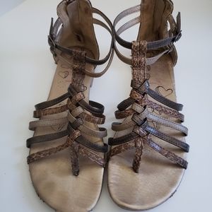 Lollypop Snakeskin Gladiator Sandals